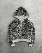 GREY/LEOPARD 2-SIDED ZIPPER